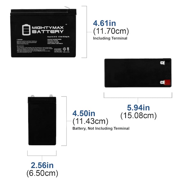 12V 10AH SLA Battery Replacement For Vision Budget Pro 1000